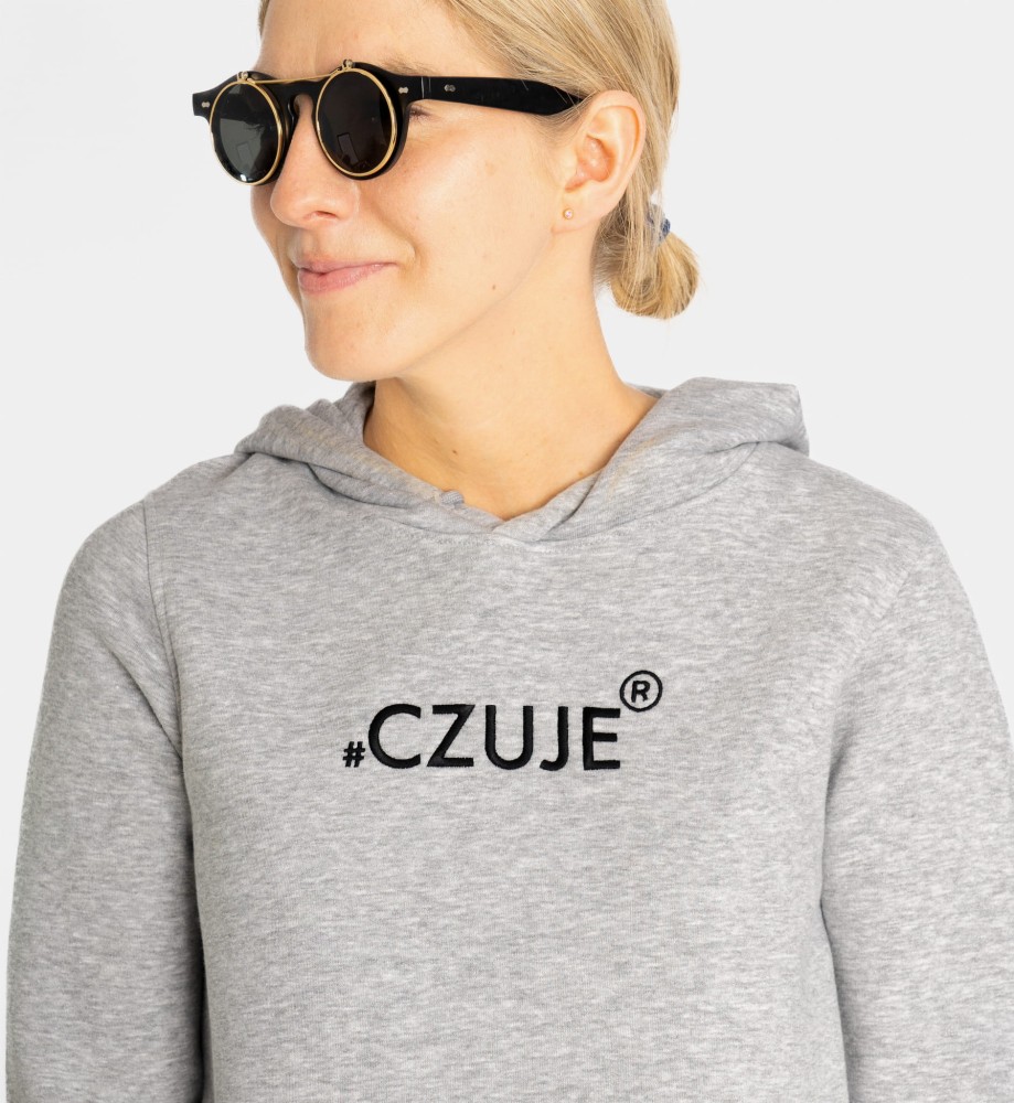 BLUZA DAMSKA #CZUJE® SZARY MELANŻ