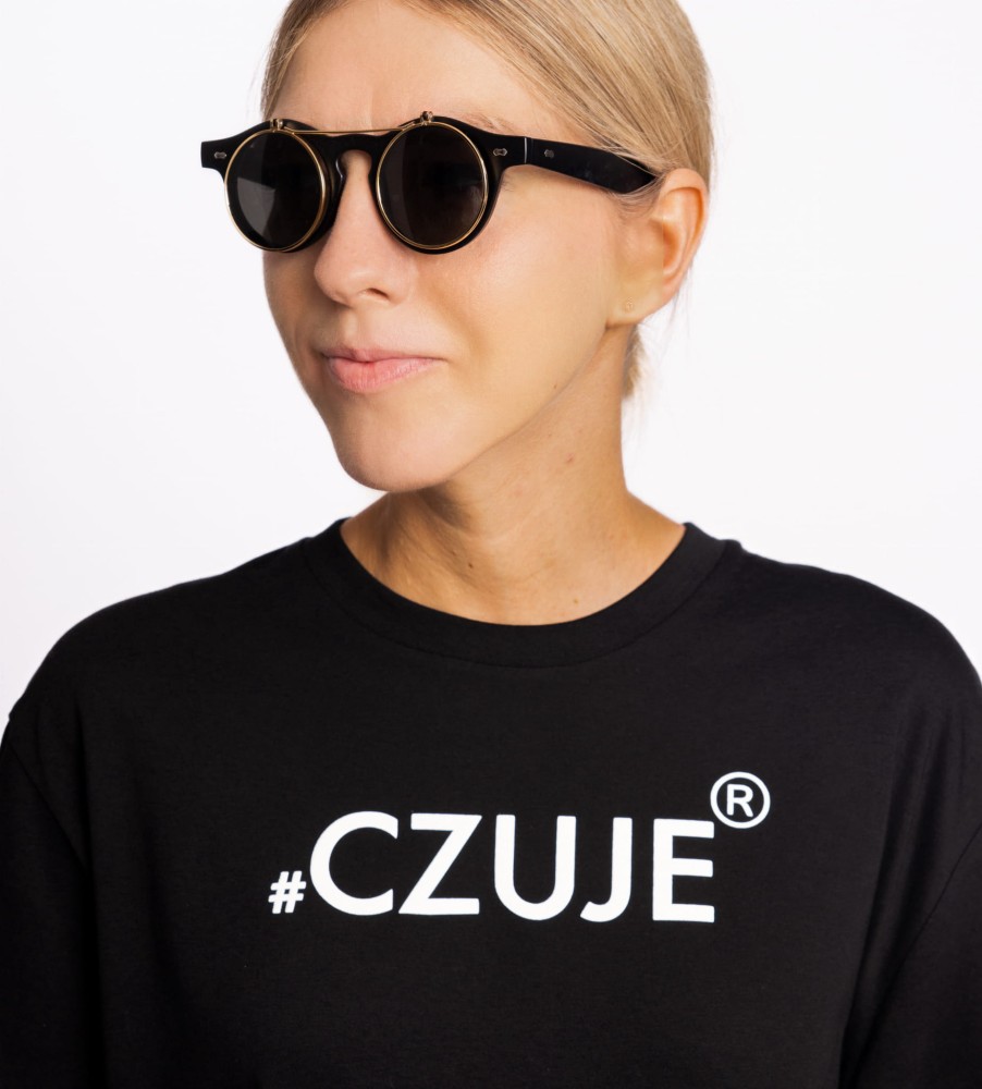 Koszulka Damska #CZUJE Czarna