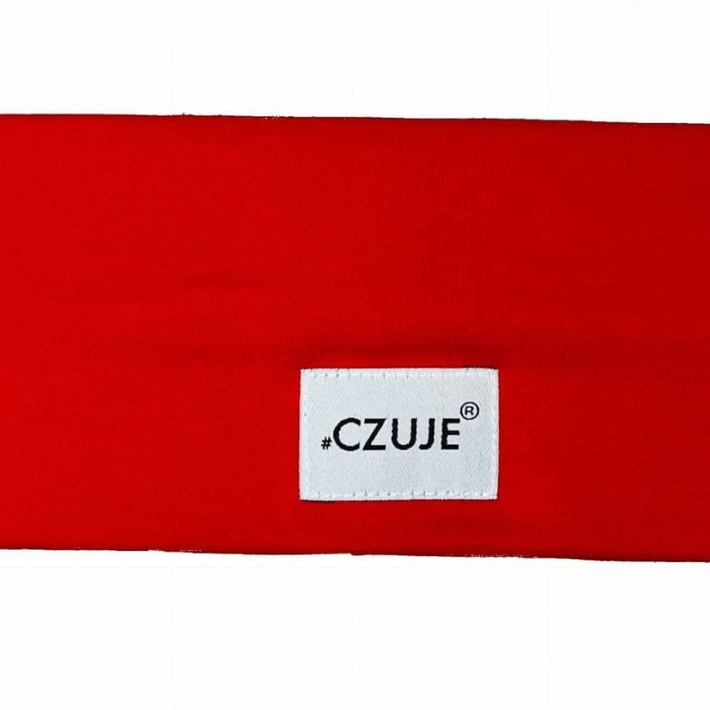 stylowa czerwona opaska czuje