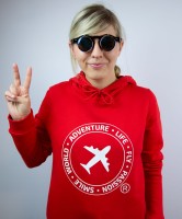 czerwona damska bluza